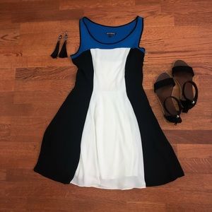 Express Color Block Sleeveless Dress